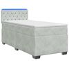 vidaXL Boxspring &aacute;gy matraccal &eacute;s LED-del Vil&aacute;gossz&uuml;rke Egyszem&eacute;lyes