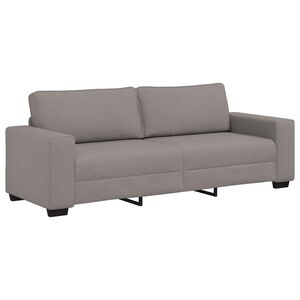 vidaXL 3 szem&eacute;lyes fekete sz&ouml;vetkanap&eacute; 220x77x82 cm