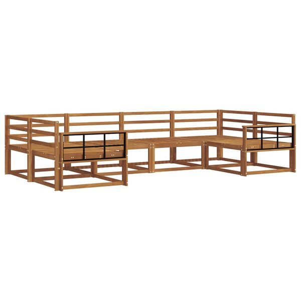 vidaXL K&uuml;lt&eacute;ri kanap&eacute; szett 6 pcs Term&eacute;szetes T&ouml;m&ouml;r Ak&aacute;cfa