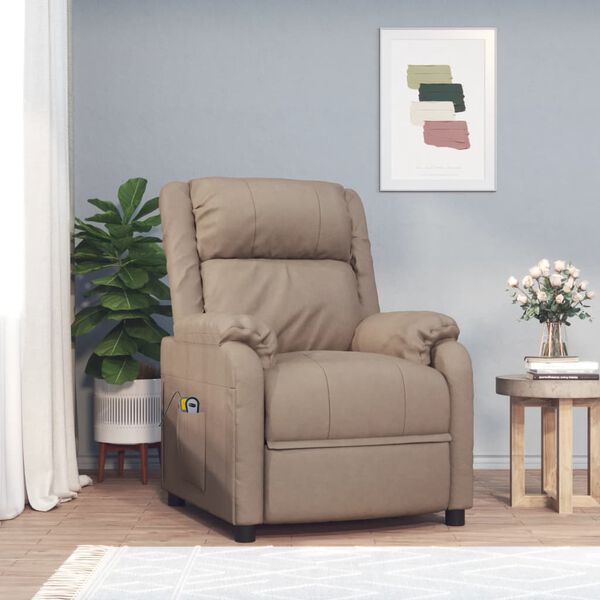 vidaXL cappuccino műbőr fel&aacute;ll&aacute;st seg&iacute;tő fotel