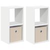vidaXL &Eacute;jjeli asztal 2 db Feh&eacute;r 25,5 x 22 x 49,5 cm Szerelt Fa