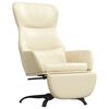 vidaXL kr&eacute;msz&iacute;nű műbőr pihenőfotel l&aacute;btart&oacute;val