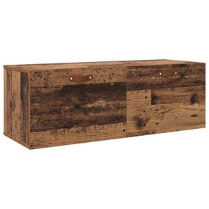 vidaXL Fali szekr&eacute;ny 100 x 36,5 x 35 cm Szerelt Fa &Ouml;reg fa