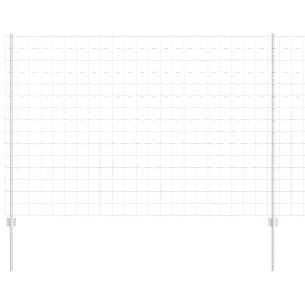 vidaXL Ker&iacute;t&eacute;s oszlopokkal Ez&uuml;st 1,5 x 10 m Ac&eacute;l