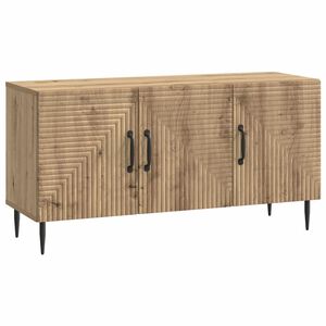 vidaXL TV szekr&eacute;ny 99 x 34,5 x 50 cm K&eacute;zműves T&ouml;lgy Szerelt Fa