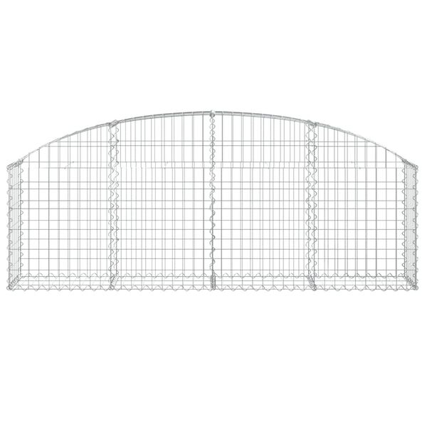 vidaXL íves horganyzott vas gabion kosár 200x30x60/80 cm