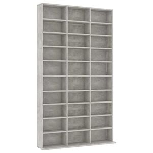vidaXL betonsz&uuml;rke szerelt fa CD-szekr&eacute;ny 102 x 23 x 177,5 cm