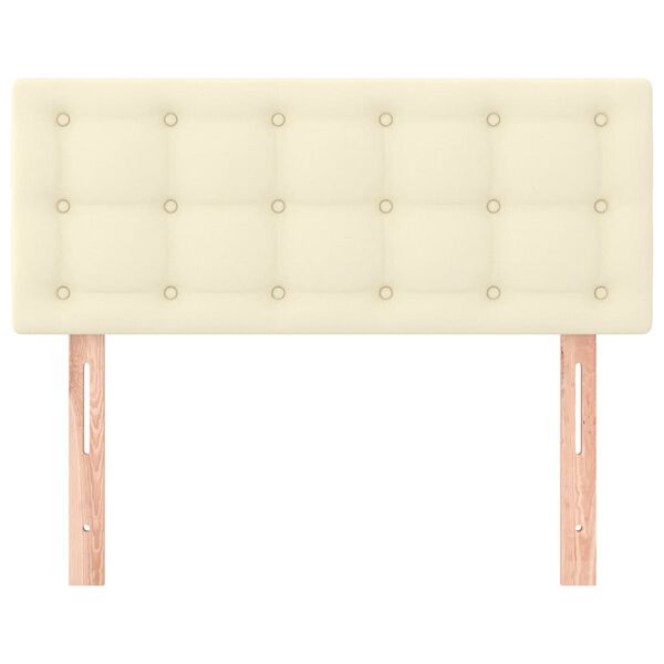 vidaXL krémszínű műbőr fejtámla 80 x 5 x 78/88 cm