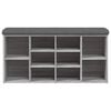 vidaXL szürke sonoma színű szerelt fa cipőtároló pad 102 x 32 x 50 cm