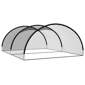 vidaXL fekete poli&eacute;szter baseball labdafog&oacute; h&aacute;l&oacute; 600 x 400 x 250 cm