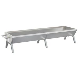 vidaXL ez&uuml;stsz&iacute;nű rozsdamentes ac&eacute;l grillt&aacute;lca 158 x 42 x 31 cm