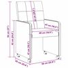 vidaXL Kerekes &Eacute;tkező Sz&eacute;kek 2 pcs S&ouml;t&eacute;tz&ouml;ld 58 x 65 x 94 cm sz&ouml;vet