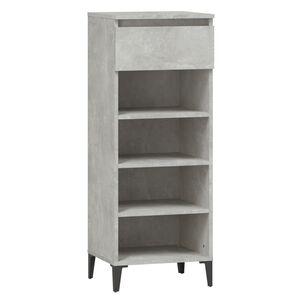 vidaXL betonsz&uuml;rke szerelt fa cipőtart&oacute; 40x36x105 cm