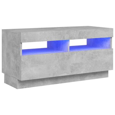 vidaXL betonszürke TV-szekrény LED-lámpákkal 80 x 35 x 40 cm