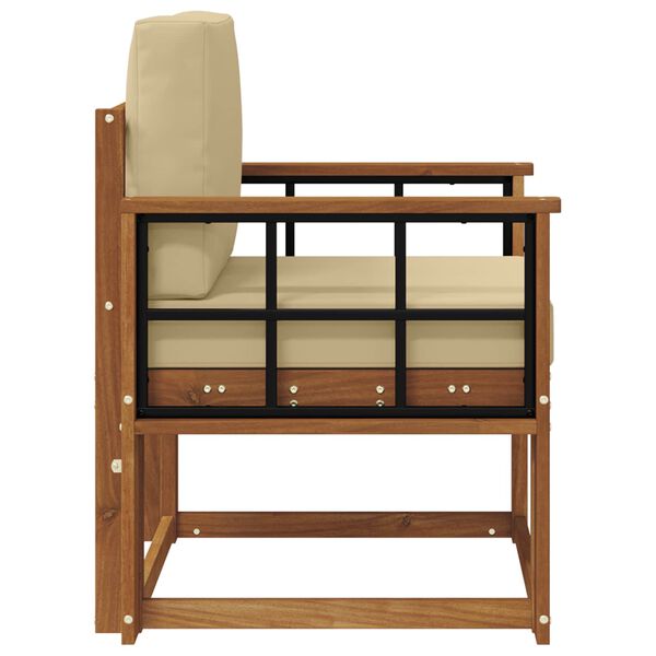 vidaXL K&uuml;lt&eacute;ri kanap&eacute; T&ouml;m&ouml;r ak&aacute;cfa &eacute;s poli&eacute;szter Term&eacute;szetes