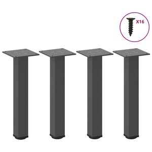 vidaXL 4 db antracitsz&uuml;rke ac&eacute;l doh&aacute;nyz&oacute;asztal l&aacute;b 30-32 cm