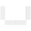 vidaXL TV szekr&eacute;ny garnit&uacute;ra 4 pcs Magas F&eacute;nyű Feh&eacute;r Faanyag