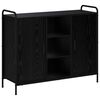 vidaXL Sz&eacute;f Fekete T&ouml;lgy 97 x 33 x 81 cm Szerelt Fa