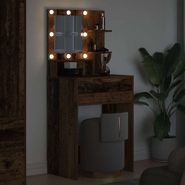 vidaXL H&aacute;l&oacute;szobai &Ouml;lt&ouml;zk&ouml;dő Asztalok &Ouml;reg fa 80 x 39,6 x 135 cm