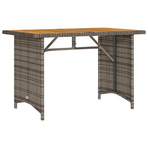 vidaXL sz&uuml;rke polyrattan falapos kerti asztal 110x68x70 cm