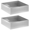 vidaXL Kerti cser&eacute;p 2 db Ez&uuml;st 80 x 80 x 30 cm Horganyzott Ac&eacute;l