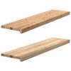 vidaXL ablakp&aacute;rk&aacute;nyok 2 db kezeletlen 100x25x2 cm t&ouml;m&ouml;r fa t&ouml;lgyfa