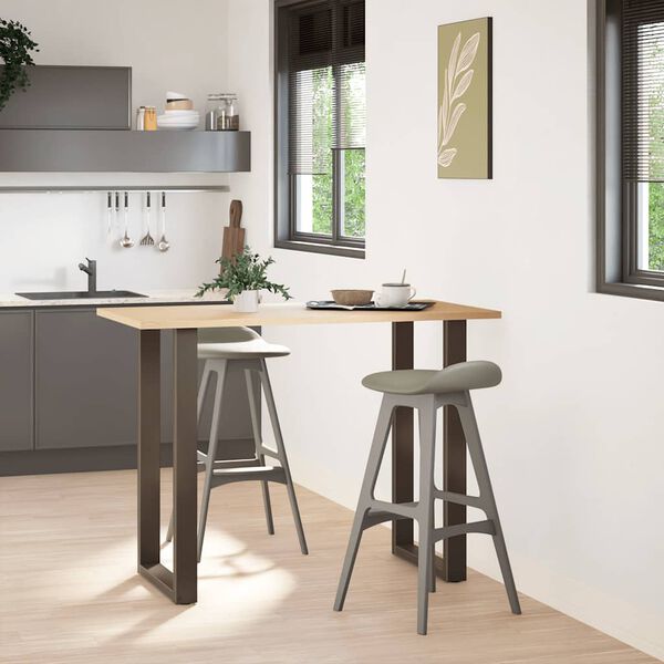 vidaXL 2 db U alak&uacute; b&aacute;rasztall&aacute;b nat&uacute;r ac&eacute;lb&oacute;l 60x(100-101) cm