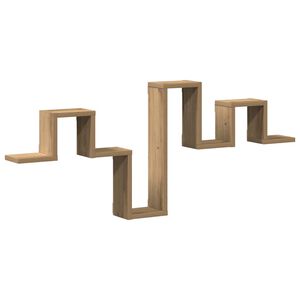 vidaXL Falpolc Falra szerelhető Artisan t&ouml;lgy 104,5 x 43 x 10 cm