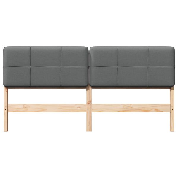 vidaXL K&aacute;rpitozott fejt&aacute;mla fejt&aacute;ml&aacute;val Barna &eacute;s Vil&aacute;gossz&uuml;rke 180 cm