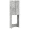 vidaXL WC Szekr&eacute;ny ARNHEM Betonsz&uuml;rke 66 x 25,5 x 190 cm Szerelt Fa