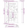 vidaXL Corten acél, bambusz mintás kerti kapu 100x200 cm