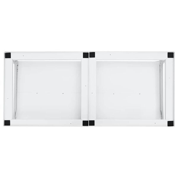 vidaXL feh&eacute;r dupla mos&oacute;g&eacute;ptart&oacute; &aacute;llv&aacute;ny kih&uacute;zhat&oacute; polcokkal