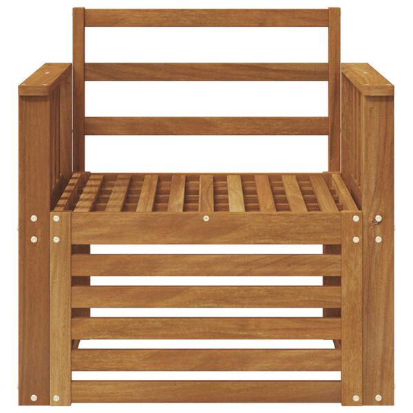 vidaXL K&uuml;lt&eacute;ri kanap&eacute; szett Term&eacute;szetes 71 x 63 x 73 cm T&ouml;m&ouml;r Ak&aacute;cfa