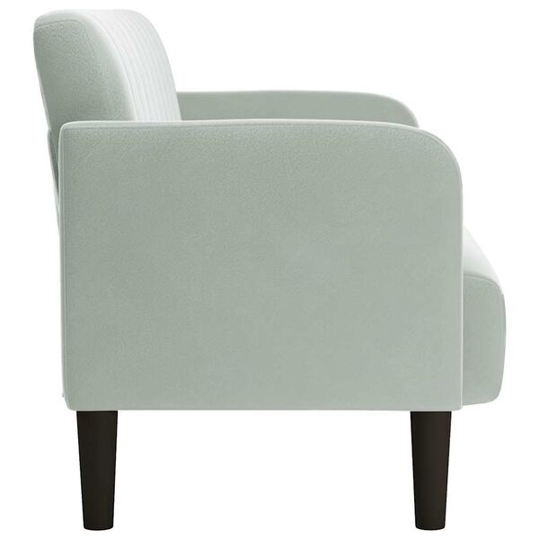 vidaXL világosszürke bársony loveseat kanapé 109 cm