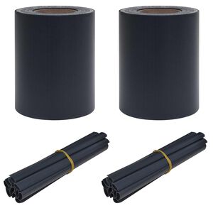 vidaXL Kerti privacy k&eacute;pernyők 2 pcs S&ouml;t&eacute;tsz&uuml;rke 35 x 0,19 m PVC
