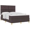 vidaXL Boxrug&oacute;s &aacute;gy fejt&aacute;ml&aacute;val S&ouml;t&eacute;t Barna 140 x 200 cm sz&ouml;vet