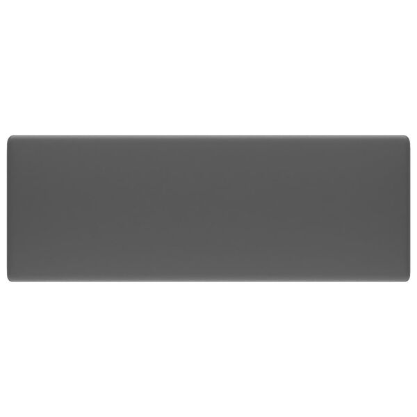 vidaXL négyszög alakú matt sötétszürke kerámia mosdókagyló túlfolyóval 41 x 41 cm