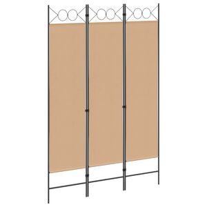 vidaXL 3-panelos v&aacute;laszfal B&eacute;zs 120 x 180 cm Sz&ouml;vet