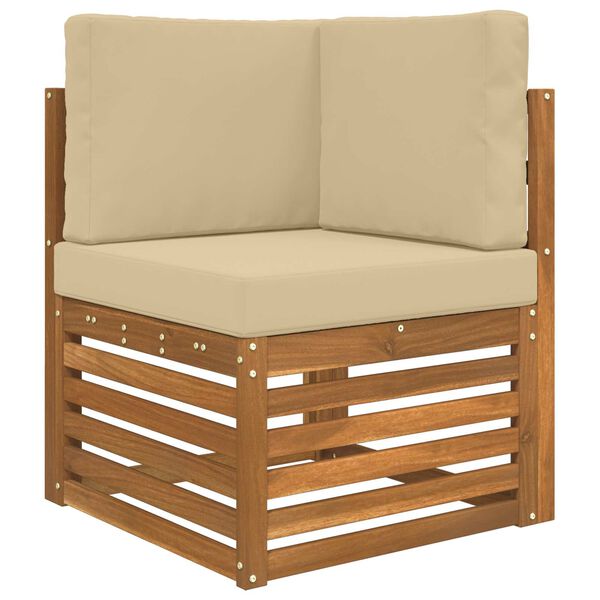 vidaXL K&uuml;lt&eacute;ri kanap&eacute; p&aacute;rna 3 pcs B&eacute;zs Poli&eacute;szter