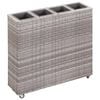 vidaXL sz&uuml;rke polyrattan kerti magas&aacute;gy&aacute;s 4 kasp&oacute;val 80 x 22 x 79 cm