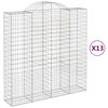 vidaXL 13 db &iacute;ves horganyzott vas gabion kos&aacute;r 200x50x200/220 cm