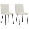 vidaXL 2 db krémszínű bársony étkezőszék