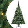 vidaXL Műanyag Hajtogat&oacute;s Kar&aacute;csonyfa Z&ouml;ld 120 cm PVC &eacute;s f&eacute;m