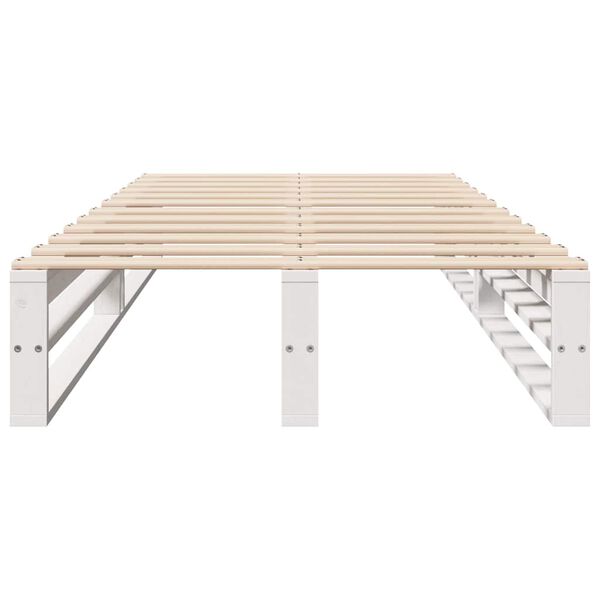 vidaXL fehér tömör fenyőfa ágy matrac nélkül 75 x 190 cm