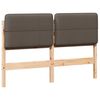 vidaXL K&aacute;rpitozott fejt&aacute;mla Barna &eacute;s taupe 120 cm T&ouml;m&ouml;r fenyőfa