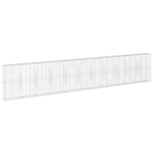 vidaXL horganyzott vas gabion kos&aacute;r fed&eacute;llel 1100 x 50 x 200 cm