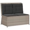 vidaXL vil&aacute;gossz&uuml;rke polyrattan d&ouml;nthető kerti pad p&aacute;rn&aacute;val