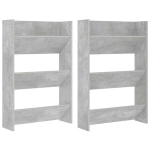 vidaXL 2 db betonsz&uuml;rke fali cipősszekr&eacute;ny 60 x 18 x 90 cm