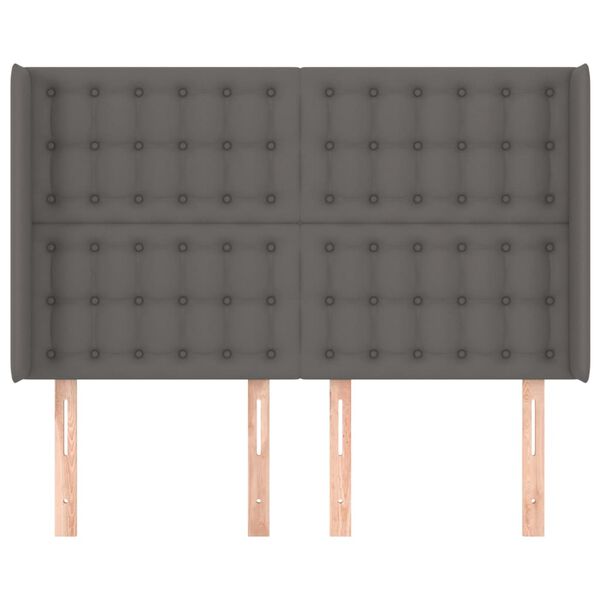 vidaXL sz&uuml;rke műbőr fejt&aacute;mla sz&aacute;rnyakkal 147x16x118/128 cm