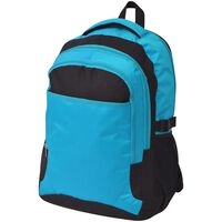 vidaXL 40 literes iskolai hátizsák fekete és kék
